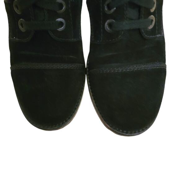 Chanel Quilted Suede CC Logo Combat Boots Black Moto Lace Up G29324 IT 37 6 6.5 - Picture 14 of 17